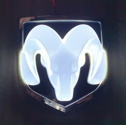 LED White Tailgate Ram Head Emblem 09-18 Ram, 19-20 Classic